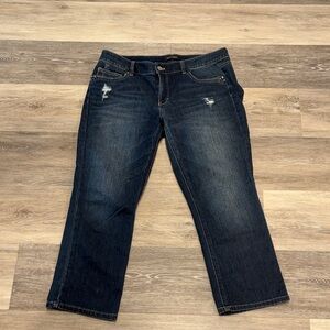 Women's Distressed Blue Jeans